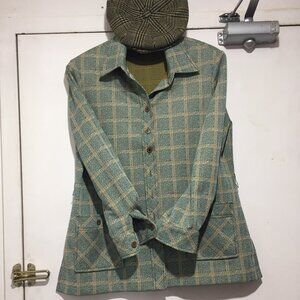 VINTAGE PLAID BELTED PANTSUITS SIZE S/M